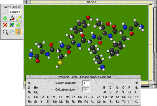 Molecular Modeller in use